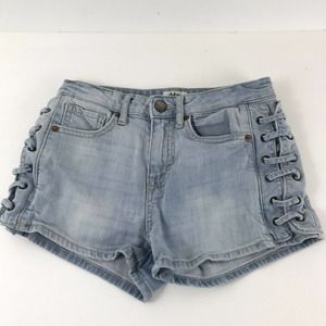 Tokyo Darling Women's Laced Up Sides Hi Waisted Shorty